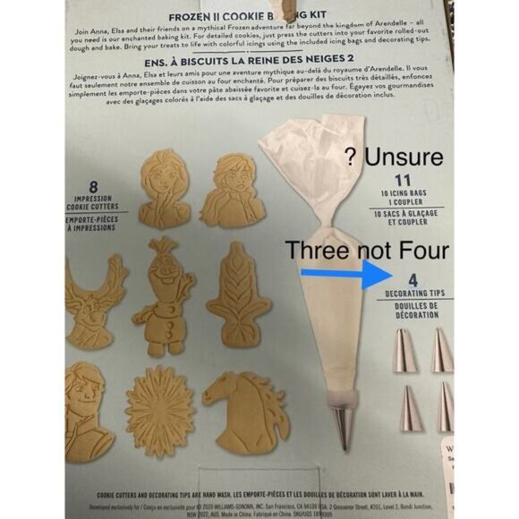 William Sonoma Disney Frozen 2 Cookie Cutter Baking Set Kit - Picture 4 of 5